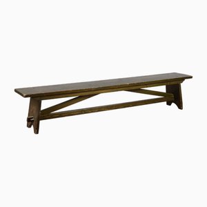 Long Banc Peint Rustique