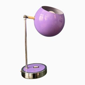 Lampada da scrivania Space Age Eyeball vintage viola di Herda