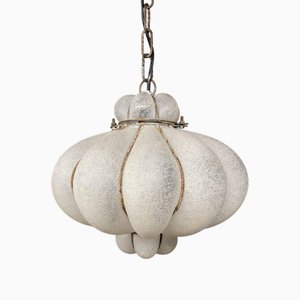 Italienischer Vintage Kronleuchter aus mundgeblasenem Glas