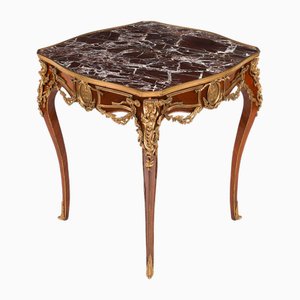 Tables d'Appoint Antiques Louis Revival en Marbre et Bronze Bronze