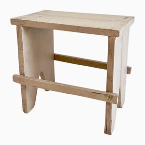 Sgabello rustico in legno, anni '40