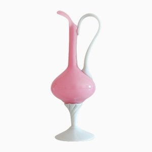 Pichet Vintage en Verre Opalin Florence Empoli, Italie, 1950s