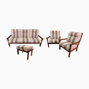 Mobilier de Salon Mid-Century en Teck, Set de 4