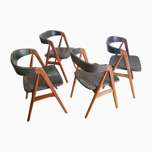 Vintage Danish Chairs Mod.205 from TH. Harlev, 1950s, Set of 4