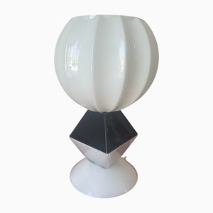 Lámpara de mesa de vidrio soplado en blanco y negro, 2005