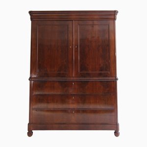 Großer Biedermeier Schrank aus Mahagoni, 1840