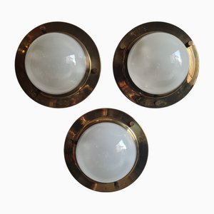 LPS6 Recessed Lamps attributed to Luigi Caccia Dominioni, 1960s, Set of 3