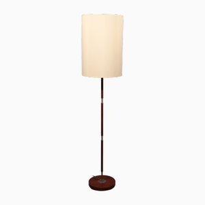Stehlampe aus Teak & Metall mit New Custom Schirm von Temde Leuchten, 1960er