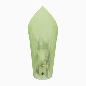 Vintage Sconce with Green Acrylic Shade, 1950s