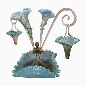 Blaue Vase aus Muranoglas