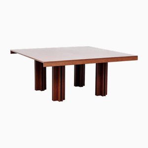 Mesa de comedor Quatour de nogal de Carlo Scarpa para Gavina, Italia, 1974