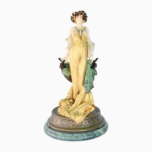 Estatua de florista modernista de Max Turner, años 80