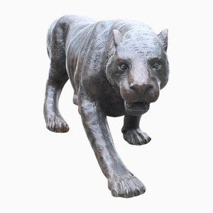 Large Bronze Big Cat Statue