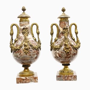 French Empire Decorative Vases, 1890, Set of 2
