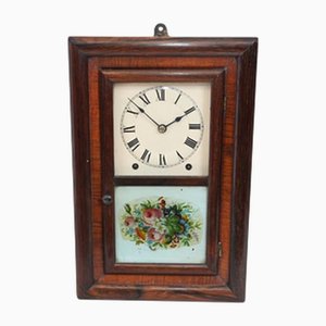 American Wall Clock with Painted Panel 8 Day Double Barrel Movement