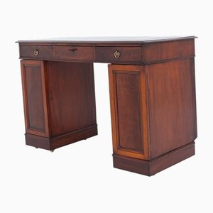 Escritorio pedestal georgiano de caoba