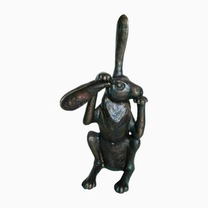Lapin animal de jardin en fonte