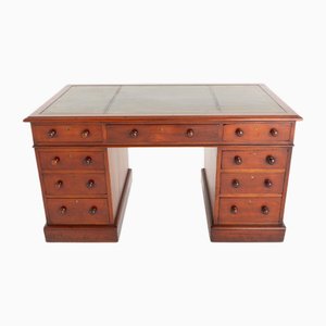 Bureau Piédestal Victorien en Acajou, 1860