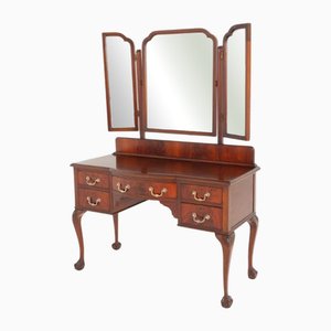 Chippendale Dressing Table in Mahogany with Mirro, 1890s