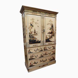 Lackierter Chinoiserie Schrank Kleiderschrank, 1880