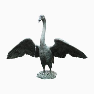 Bronze Swan Fountain