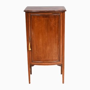 Sheraton Revival Bow Front Side Cabinet in Mahogany, 1890