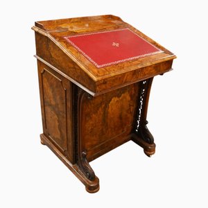 Victorian Davenport Desk in Burr Walnut, 1840