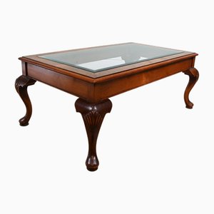 Queen Anne Revival Mahogany Coffee Table, 1930s