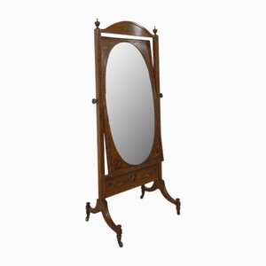 Satinwood Cheval Mirror from Maple and Co., 1890