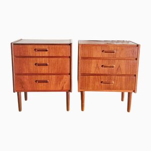 Tables de Chevet Vintage, Danemark, 1950s, Set de 2