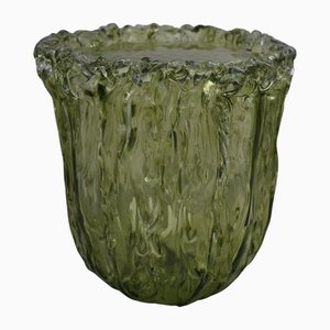 Mid-Century Italian Murano Art Glass Green Color Coffee Table