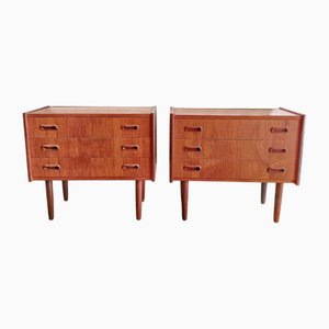 Vintage Danish Bedside Tables, 1950s, Set of 2