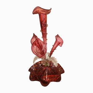 Lila Murano Glas Tafelaufsatz Vase