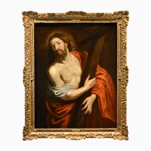 Werkstatt von Anthoon Van Dyck, Christus trägt das Kreuz, 1650, Öl auf Leinwand, gerahmt
