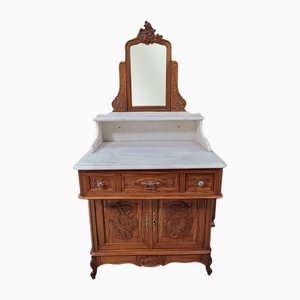 Louis XV Provencal Style Bathroom Cabinet in Walnut, 1850