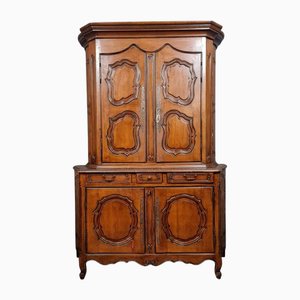 Louis XV Curved Walnut Cabinet