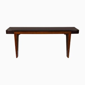 Table Console Vintage avec Plateau en Verre dans le style de Paolo Buffa, Italie, 1950s