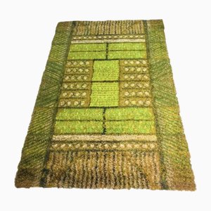 Tapis Mid-Century Moderne Vert, 1960s