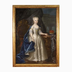 Portrait of a Young Princess, 1730, Oil on Canvas, Framed