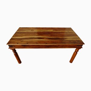 Vintage Esstisch aus Holz & Schmiedeeisen, 1990er