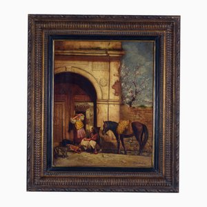 Ciro De Lucia, Women and Horse, 1970s, Oil on Canvas