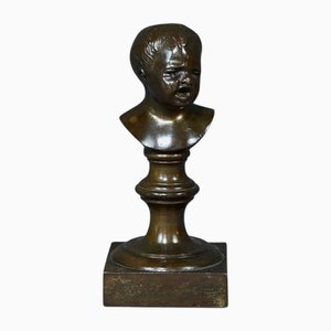 Bronze Jean Qui Pleure Statuette after J-A. Houdon, Late 19th Century