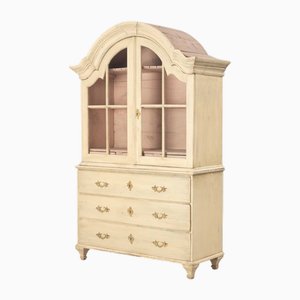 Antique Swedish Painted Rococo Vitrine, 1770