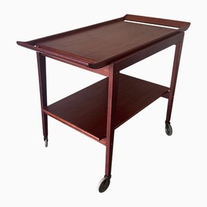 Danish Teak Trolley with Removable Tray from Søborg Møbelfabrik, 1960s