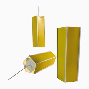 Tube Ceiling Pentagon Lights by Preben Dal & Hans Følsgaard, 1963, Set of 3