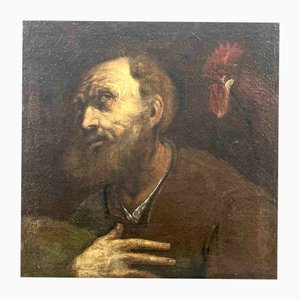 Italian School Artist, St. Peter and the Rooster, 1600s, Oil on Canvas