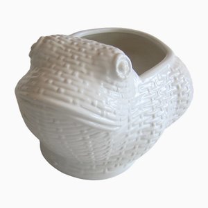 Large White Frog Porcelain Planter, 1960s