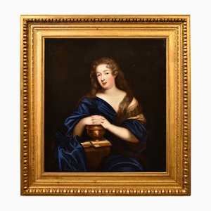 After Pierre Mignard / Le Romain, Portrait of Louise Renée de Keroualle as Magdalene, 1690, Oil on Canvas, Framed