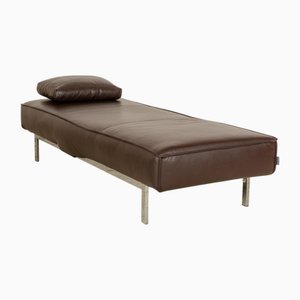 Dormeuse Liz in pelle marrone con funzione elettrica di Koinor