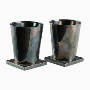 Vasos de plata 925 atribuidos a Pampaloni Florence